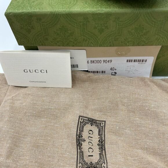 Women’s Gucci GG T-strap, leather sandals size 40.5 made in Italy - Picture 6 of 12